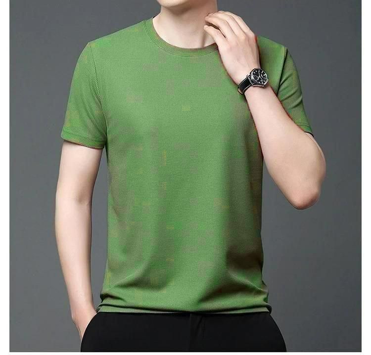Men's Round Neck T-Shirts Pack of 4 - Stretchable Polyester, Assorted Solid Colors