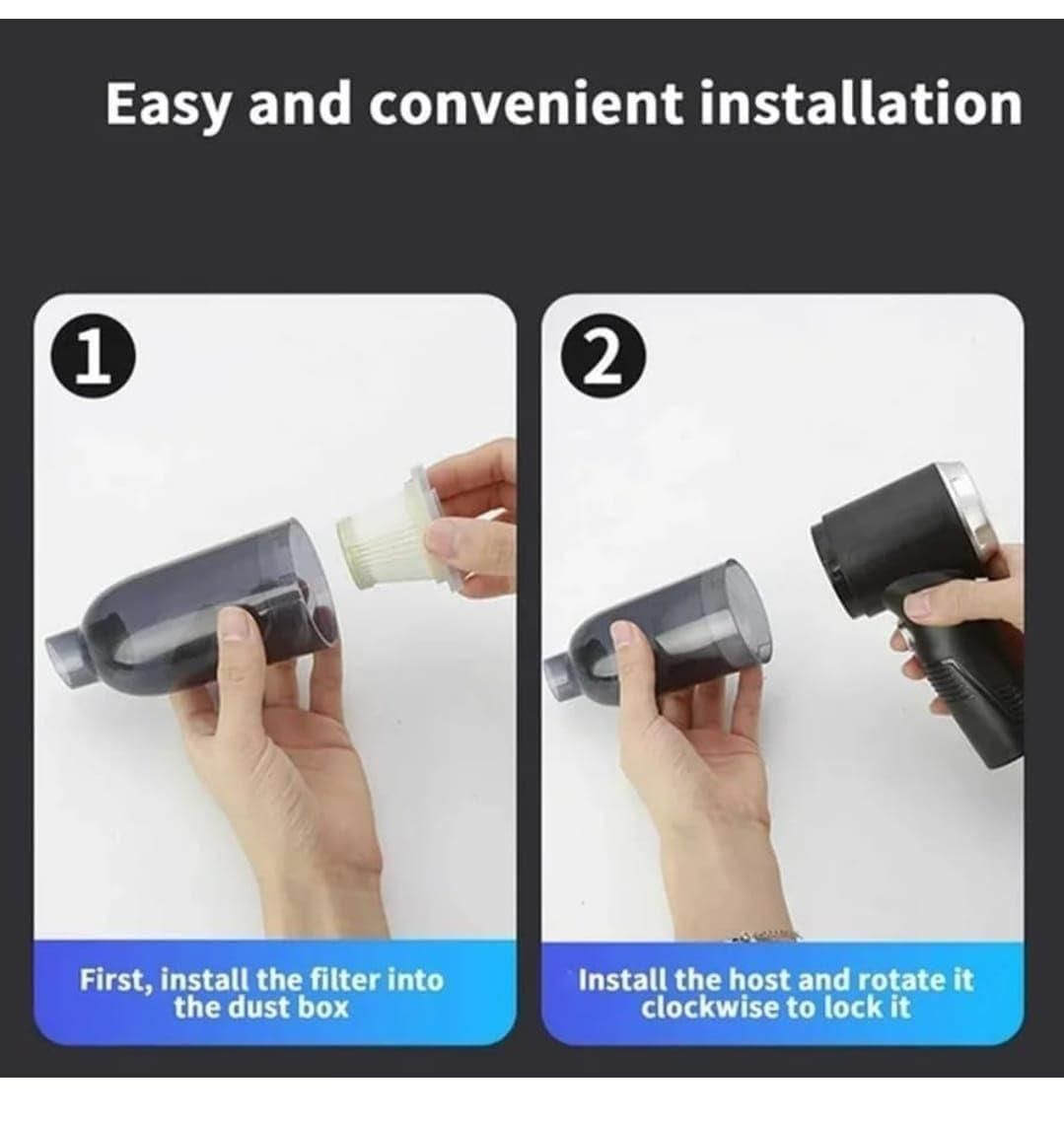 Portable Wireless Vacuum Cleaner & Air Duster - Compact Handheld Design