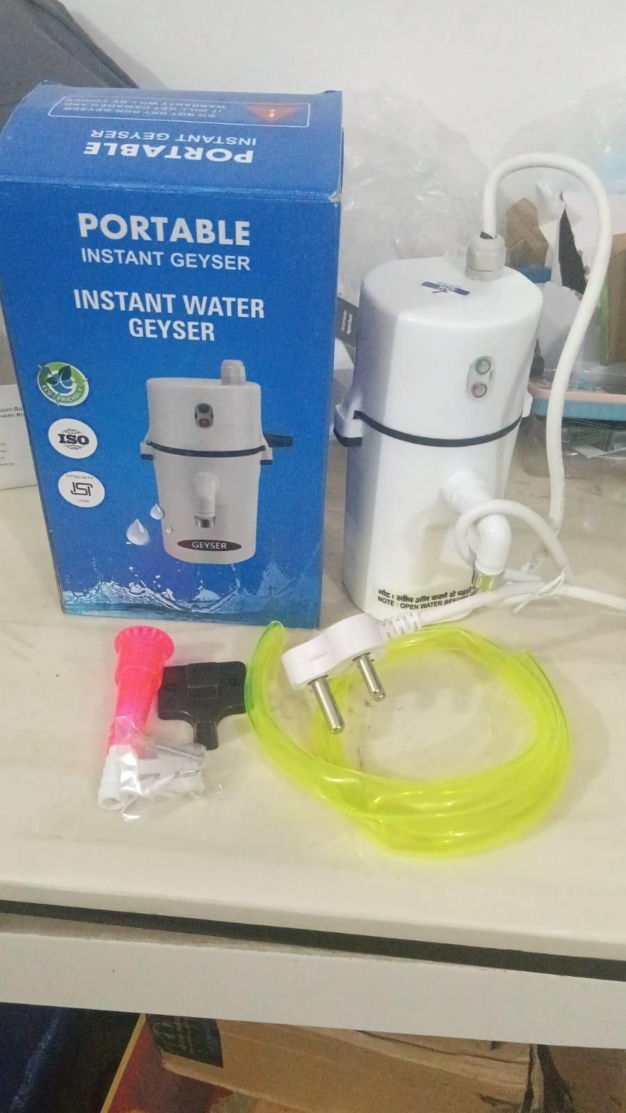 Instant Water Geyser Portable Geyser for Kitchen &amp; Home, Mini Geyser, Instant Water Heater, Fast Heating Tankless Geyser for Efficient Hot Water Supply