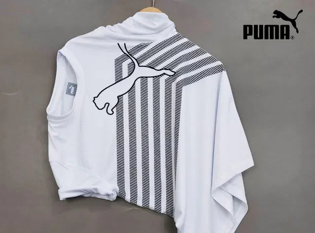 T-shirt White Round Neck Puma Brand for Men