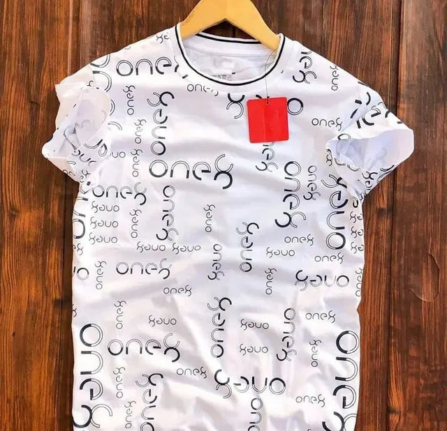 T-shirt White colour Round Neck for Men