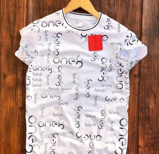 T-shirt White colour Round Neck for Men