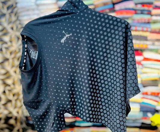 T-Shirt Round Neck Geometric Colour for Men